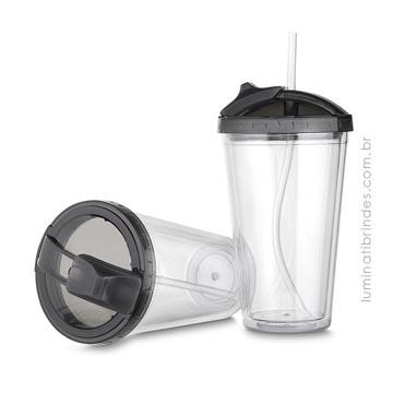 Copo Shake com Canudo