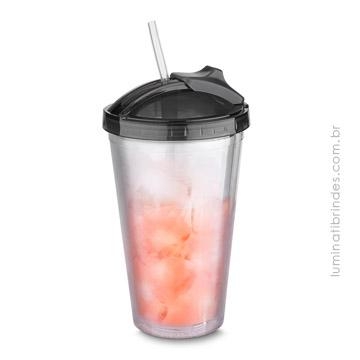 Copo Shake com Canudo