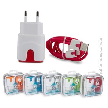 Kit Carregador Cable 2USB