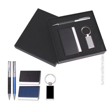 Kit Haia - Caneta, Chaveiro e Porta Cartão