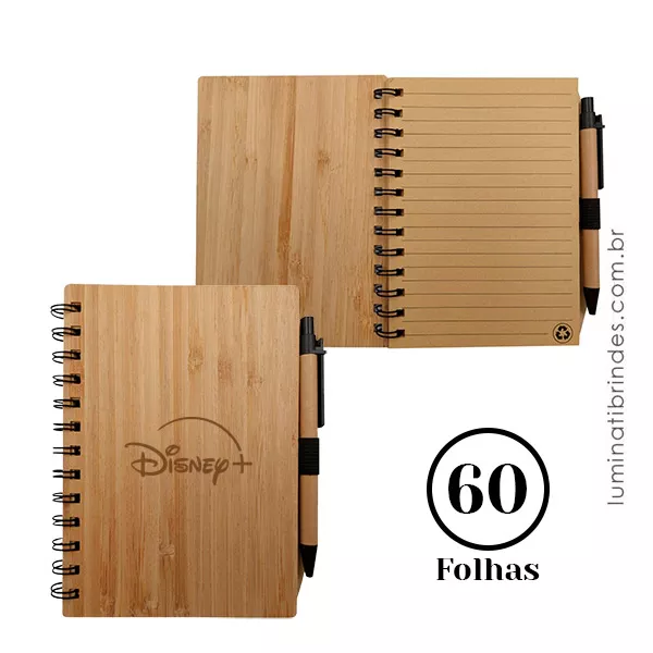 Caderno Spiral Leaf com Caneta