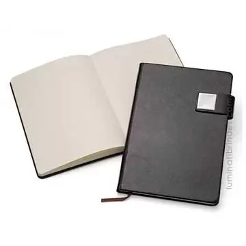 Caderno Notebook com fecho em metal