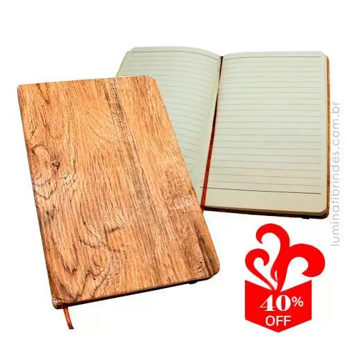 Caderno Wood Eco para Evento