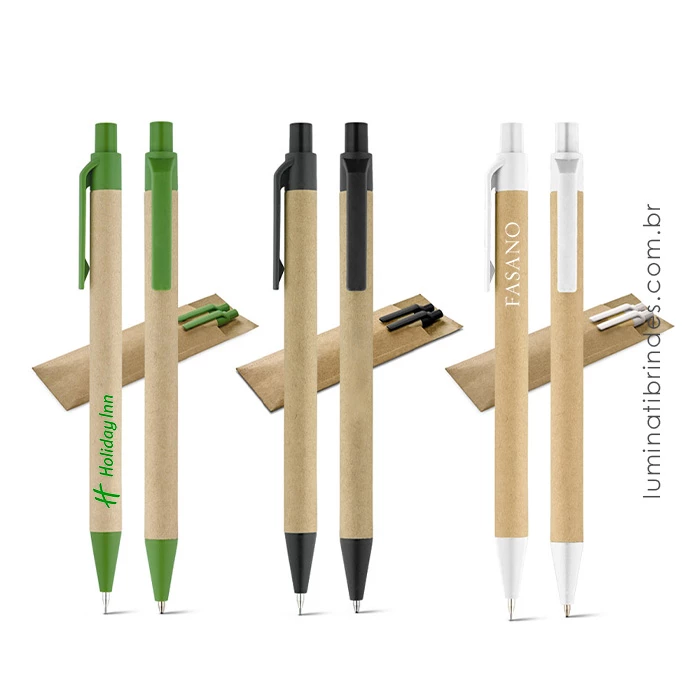 Conjunto Leaf com Caneta e Lapiseira - Brinde Corporativo S5370