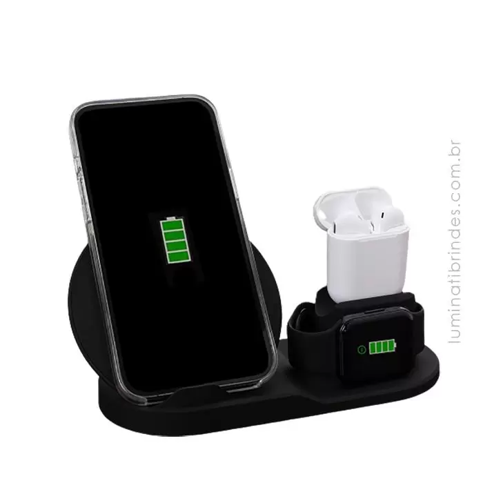 Dock Station de Mesa Wireless 3 em 1