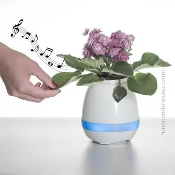 Vaso de planta e caixa de som Flowerpot