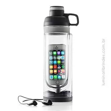 Garrafa Gym - Porta celular 