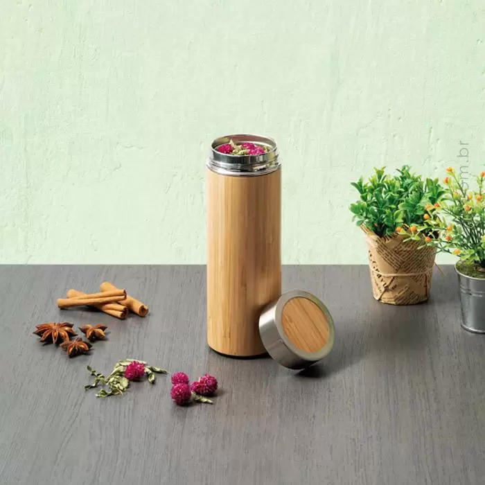 Garrafa Térmico Bamboo com Infusor ZEN