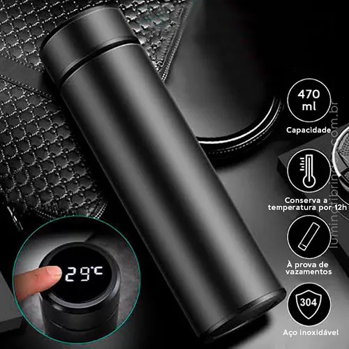 Garrafa Thermos Tech Black