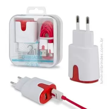 Kit Carregador Cable 2USB 