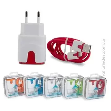 Kit Carregador Cable 2USB 