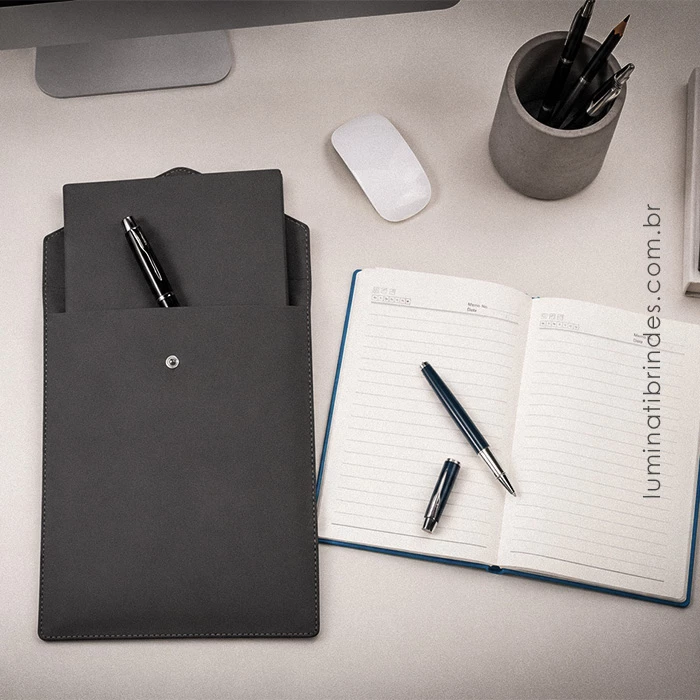 Kit Executivo Folio Leather