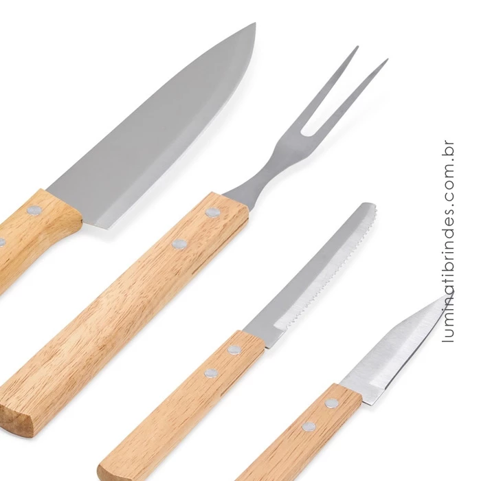 Kit Grill Prime com Tábua de Bambu - Brinde Corporativo S381144