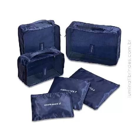 Kit Necessaire Organizador de Malas 6 pcs