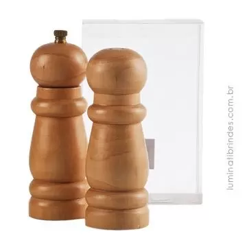Kit Saleiro e Pimenteiro WOOD