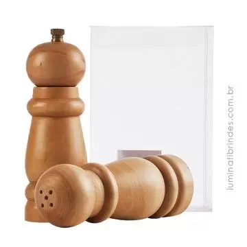 Kit Saleiro e Pimenteiro WOOD