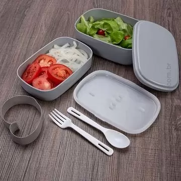 Marmita para almoço com 2 compartimentos 