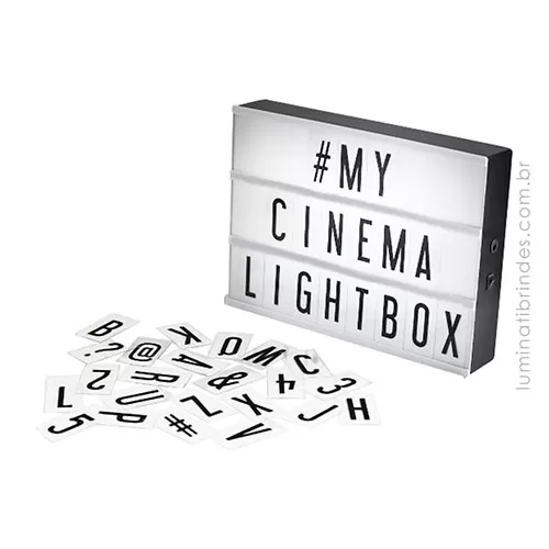 Mini Luminária Letreiro de Cinema 
