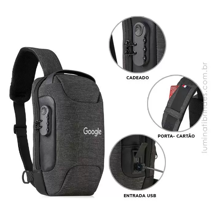 Mochila Sling Bag USB