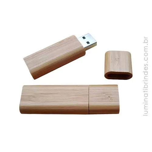 Pen Drive de Madeira Bamboo 8GB