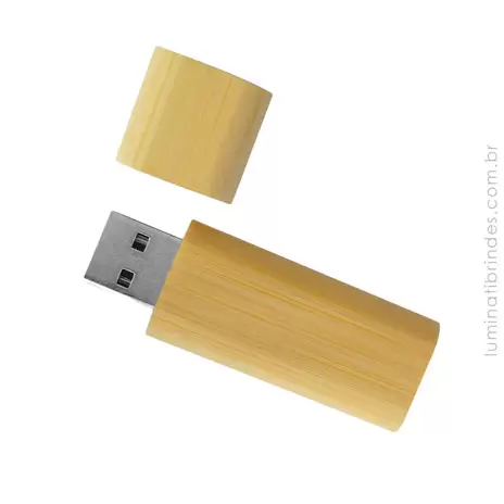 Pen Drive de Madeira Bamboo 8GB