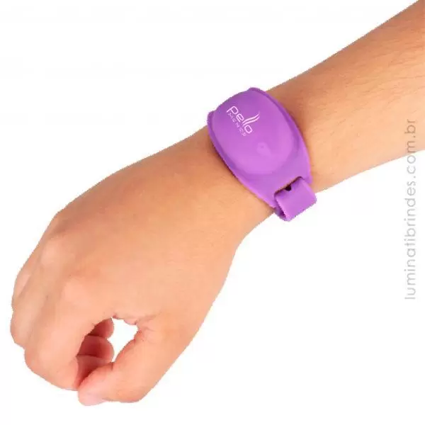 Nova Pulseira Álcool Gel de Silicone