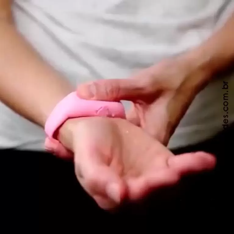 Nova Pulseira Álcool Gel de Silicone