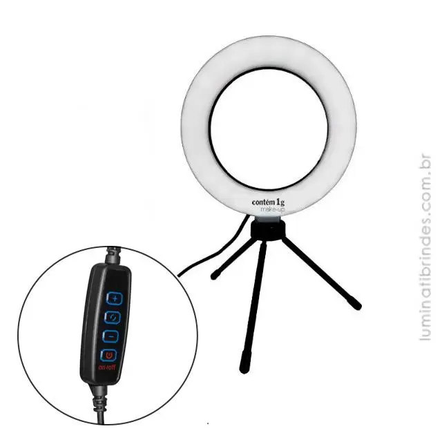 Ring Light Led com Tripé - 3 opções de iluminação 